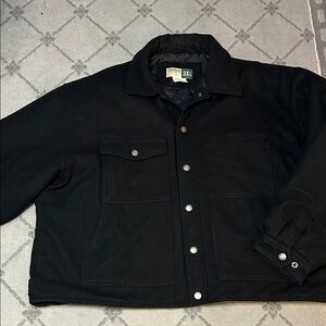 Men's Classic Black Wool Jacket Shacket